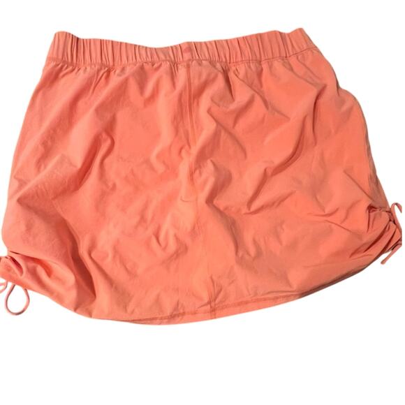 T by Talbots Coral Ruched Athletib Skirt with bike shorts - Size XL - Picture 2 of 4